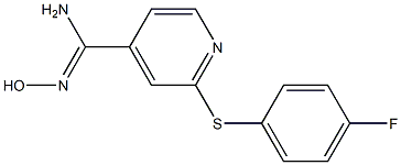 2-[(4-fluorophenyl)sulfanyl]-N'-hydroxypyridine-4-carboximidamide Struktur