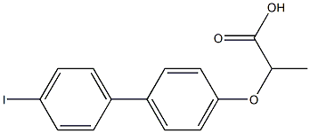 2-[(4'-iodo-1,1'-biphenyl-4-yl)oxy]propanoic acid Struktur