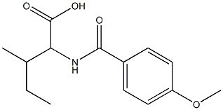 2-[(4-methoxybenzoyl)amino]-3-methylpentanoic acid Struktur