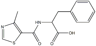 2-[(4-methyl-1,3-thiazol-5-yl)formamido]-3-phenylpropanoic acid Struktur