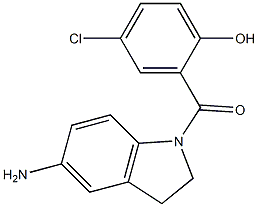 2-[(5-amino-2,3-dihydro-1H-indol-1-yl)carbonyl]-4-chlorophenol Struktur