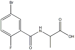 2-[(5-bromo-2-fluorobenzoyl)amino]propanoic acid Struktur