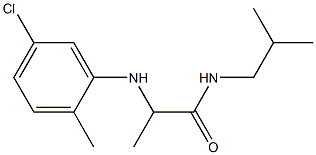 2-[(5-chloro-2-methylphenyl)amino]-N-(2-methylpropyl)propanamide Struktur