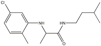 2-[(5-chloro-2-methylphenyl)amino]-N-(3-methylbutyl)propanamide Struktur