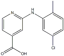 2-[(5-chloro-2-methylphenyl)amino]pyridine-4-carboxylic acid Struktur