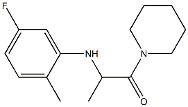 2-[(5-fluoro-2-methylphenyl)amino]-1-(piperidin-1-yl)propan-1-one Struktur