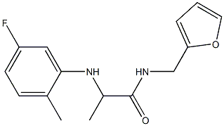 2-[(5-fluoro-2-methylphenyl)amino]-N-(furan-2-ylmethyl)propanamide Struktur