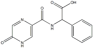 2-[(5-oxo-4,5-dihydropyrazin-2-yl)formamido]-2-phenylacetic acid Struktur