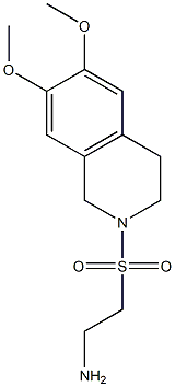 2-[(6,7-dimethoxy-1,2,3,4-tetrahydroisoquinoline-2-)sulfonyl]ethan-1-amine Struktur