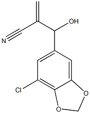 2-[(7-chloro-2H-1,3-benzodioxol-5-yl)(hydroxy)methyl]prop-2-enenitrile Struktur