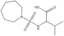 2-[(azepane-1-sulfonyl)amino]-3-methylbutanoic acid Struktur