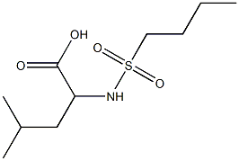 2-[(butylsulfonyl)amino]-4-methylpentanoic acid Struktur