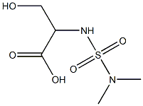 2-[(dimethylsulfamoyl)amino]-3-hydroxypropanoic acid Struktur