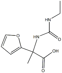 2-[(ethylcarbamoyl)amino]-2-(furan-2-yl)propanoic acid Struktur