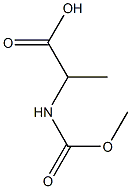 2-[(methoxycarbonyl)amino]propanoic acid Struktur