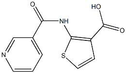 2-[(pyridin-3-ylcarbonyl)amino]thiophene-3-carboxylic acid Struktur