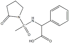 2-[1-(2-oxopyrrolidin-1-yl)acetamido]-2-phenylacetic acid Struktur