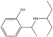 2-[1-(pentan-3-ylamino)ethyl]phenol Struktur