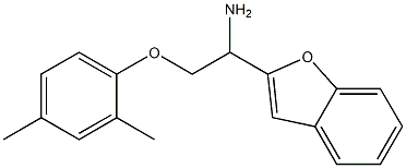 2-[1-amino-2-(2,4-dimethylphenoxy)ethyl]-1-benzofuran Struktur