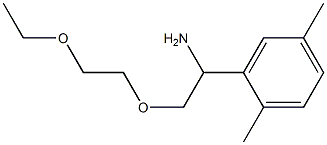 2-[1-amino-2-(2-ethoxyethoxy)ethyl]-1,4-dimethylbenzene Struktur