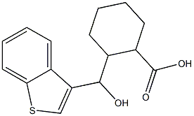 2-[1-benzothiophen-3-yl(hydroxy)methyl]cyclohexane-1-carboxylic acid Struktur