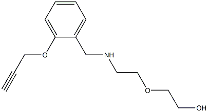 2-[2-({[2-(prop-2-yn-1-yloxy)phenyl]methyl}amino)ethoxy]ethan-1-ol Struktur