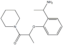 2-[2-(1-aminoethyl)phenoxy]-1-(piperidin-1-yl)propan-1-one Struktur