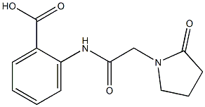 2-[2-(2-oxopyrrolidin-1-yl)acetamido]benzoic acid Struktur