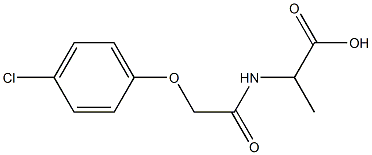 2-[2-(4-chlorophenoxy)acetamido]propanoic acid Struktur