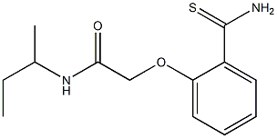 2-[2-(aminocarbonothioyl)phenoxy]-N-(sec-butyl)acetamide Struktur