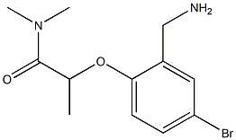 2-[2-(aminomethyl)-4-bromophenoxy]-N,N-dimethylpropanamide Struktur