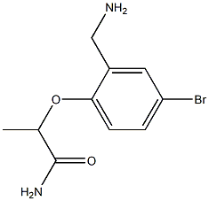 2-[2-(aminomethyl)-4-bromophenoxy]propanamide Struktur