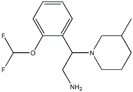 2-[2-(difluoromethoxy)phenyl]-2-(3-methylpiperidin-1-yl)ethan-1-amine Struktur