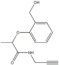 2-[2-(hydroxymethyl)phenoxy]-N-(prop-2-yn-1-yl)propanamide Struktur