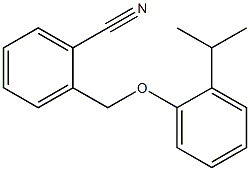 2-[2-(propan-2-yl)phenoxymethyl]benzonitrile Struktur