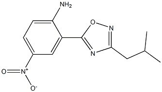 2-[3-(2-methylpropyl)-1,2,4-oxadiazol-5-yl]-4-nitroaniline Struktur