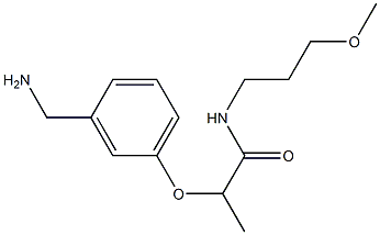 2-[3-(aminomethyl)phenoxy]-N-(3-methoxypropyl)propanamide Struktur