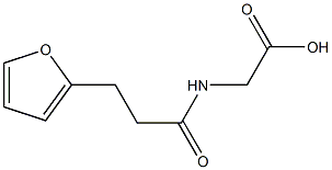 2-[3-(furan-2-yl)propanamido]acetic acid Struktur