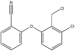 2-[3-chloro-2-(chloromethyl)phenoxy]benzonitrile Struktur