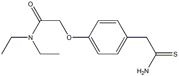 2-[4-(2-amino-2-thioxoethyl)phenoxy]-N,N-diethylacetamide Struktur