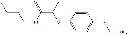 2-[4-(2-aminoethyl)phenoxy]-N-butylpropanamide Struktur