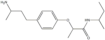 2-[4-(3-aminobutyl)phenoxy]-N-(butan-2-yl)propanamide Struktur