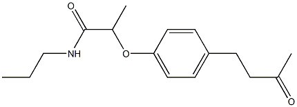 2-[4-(3-oxobutyl)phenoxy]-N-propylpropanamide Struktur