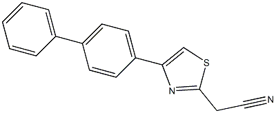 2-[4-(4-phenylphenyl)-1,3-thiazol-2-yl]acetonitrile Struktur