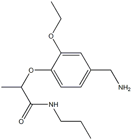 2-[4-(aminomethyl)-2-ethoxyphenoxy]-N-propylpropanamide Struktur