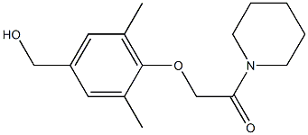 2-[4-(hydroxymethyl)-2,6-dimethylphenoxy]-1-(piperidin-1-yl)ethan-1-one Struktur