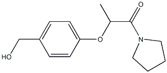 2-[4-(hydroxymethyl)phenoxy]-1-(pyrrolidin-1-yl)propan-1-one Struktur