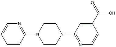 2-[4-(pyridin-2-yl)piperazin-1-yl]pyridine-4-carboxylic acid Struktur