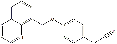 2-[4-(quinolin-8-ylmethoxy)phenyl]acetonitrile Struktur