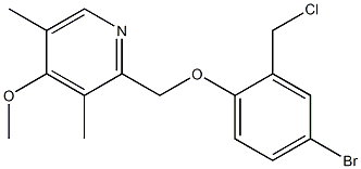 2-[4-bromo-2-(chloromethyl)phenoxymethyl]-4-methoxy-3,5-dimethylpyridine Struktur